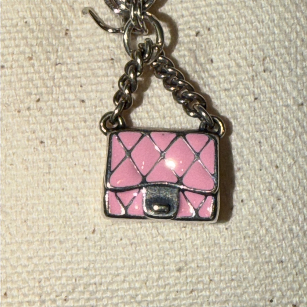 James Avery Pink and Silver Handbag Charm